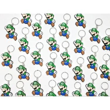 Imagem de chaveiro Luigi 10un Lembrancinha Aniversário Tema festa menino - NoBra