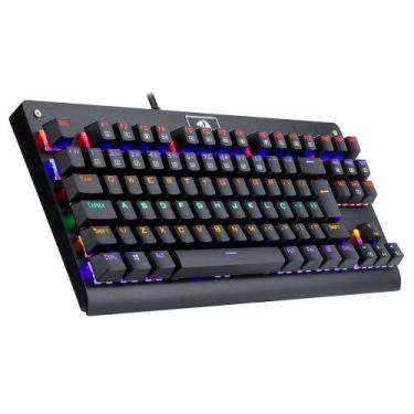 Imagem de Teclado mecanico usb gamer dark avenger rainbow switch outemu brown re