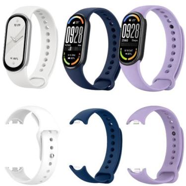 Imagem de Kit 3 Pulseiras Mi Band 10 9 8 Compativel Silicone Premium Cor:KIT6 - 