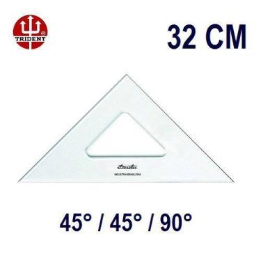Imagem de Esquadro Sem Escala 2532 45/45/90 32cm Trident