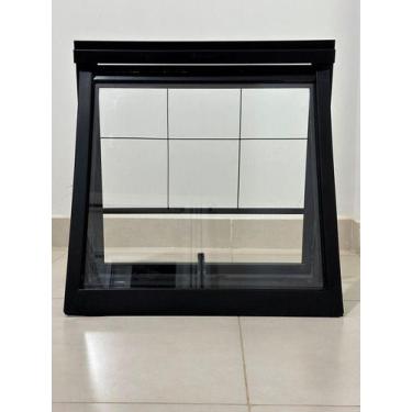 Imagem de Janela Banheiro Maxim Ar Grade 80x60cm Aço Preto Max Boreal Preto - Ra