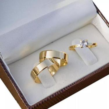 Imagem de Par de Alianças Ouro 18k Puro 6mm 8g Casamento - Sheju Joias E Aliança