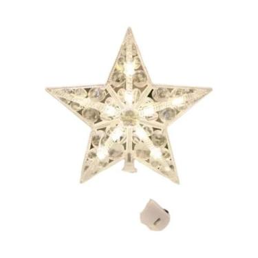 Imagem de Decoração De Árvore De Natal LED De 15cm Com Estrelas Brilhantes Em Br