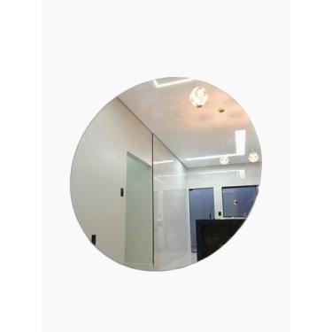 Imagem de Espelho redondo led 50X50 decorativo banheiro sala fonte 12v - ESPAÇO