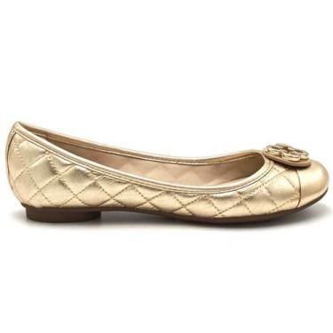 Imagem de Sapatilha Feminina Capodarte Catherine 4003066, Ouro claro, 34