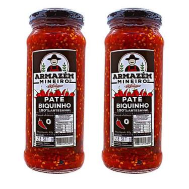 Imagem de Pate pimenta biquinho 300g grau de ardencia 0 armazem mineiro - kit 2 