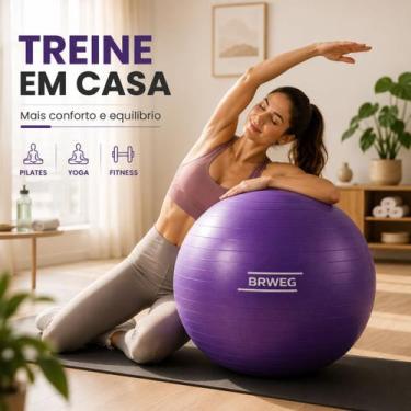 Imagem de Bola Emborrachada Yoga Pilates Atividades Exercícios Gestação com Bomb