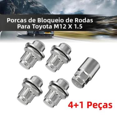 Imagem de Parafusos De Roda De Liga De Alumínio Toyota 5 Peças M12 X 1.5 Com Por