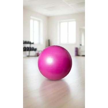 Imagem de Bola de Pilates 55cm Rosa com Bomba de Ar - Congratulations Store