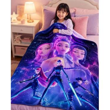 Imagem de Manta Infantil Pop Musical Guerreiras Fashion  2,20m x 1,50m - Decarll