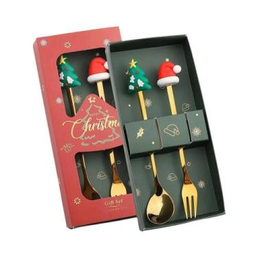 Imagem de Conjunto De Garfo E Colher De Aço Inoxidável Para O Natal 2/6 Peças, U
