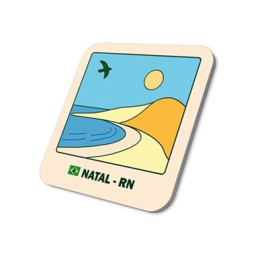 Imagem de Imã Geladeira Natal- Rio Grande do Norte Brasil 5x5cm De Metal - M-Pla