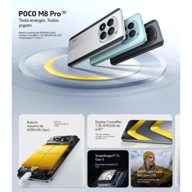 Imagem de Celular Poco M8 Pro 8GB 256GB Smartphone Tela 6.67 Câmera Traseira 108