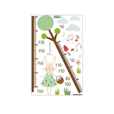 Imagem de WSWJDW Desenhos animados adesivos de parede de medida de altura para quartos de crianças Gráfico de altura Régua Vinil Decalques de parede removíveis Decoração da casa do berçário, 3