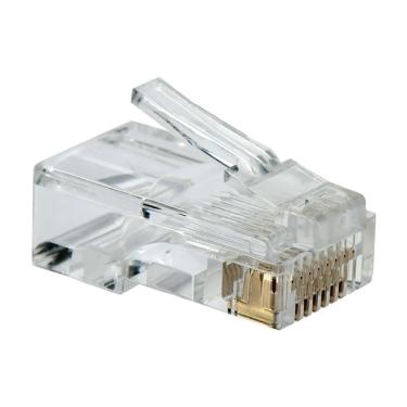 Imagem de Conector plug Modular RJ-45 Cabo de Rede CAT6 8X8