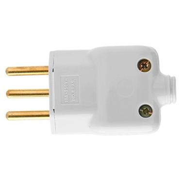 Imagem de Pino Plug Macho Prensa Cabo 2P+T 10A Emb. c/ 10 un. - Ilumi