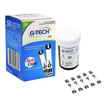 Imagem de Tiras G-Tech Reagentes Free Lite Auto Code - 50 Unidades
