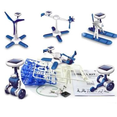 Imagem de Kit Montagem Robo Solar 6X1 Iniciante Educacional Robótica