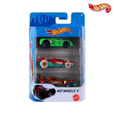 Imagem de Carrinho Hot Wheels Veículo Básico Kit 3 Unidades Brinquedo Miniatura Presente Menino Hotwheels