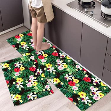 Imagem de Tapetes de cozinha coloridos tapetes de cozinha para piso tapetes de cozinha antiderrapantes e tapetes de cozinha conjunto de tapetes de cozinha de fazenda - 1 peça 16x47 polegadas