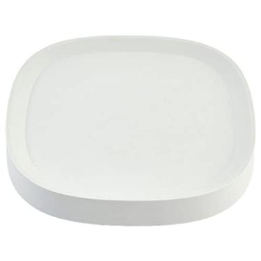 Imagem de Baoblaze Suporte de planta durável polia recipiente trole mover plantadores para interior - branco 4 rodas G