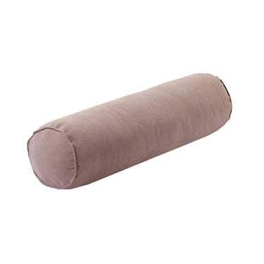 Imagem de Almofadas de cilindro de pescoço redondo travesseiro de algodão oco, confortável, confortável, pescoço travesseiro travesseiro rolo para cama, Café Leve
