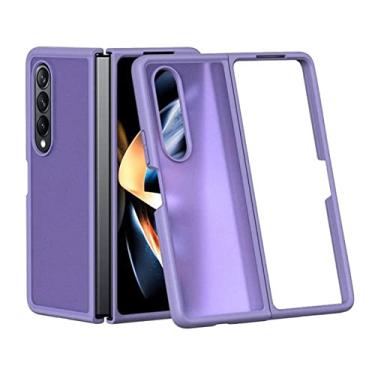 Imagem de Para Samsung Z Fold 4 Case Capa Dobrável Ultrafina Agradável à Pele Para Galaxy Z Fold 4 Fold4 Capa Traseira Macia Translúcida à Prova de Choque, Roxo, Para Samsung Z Fold 4