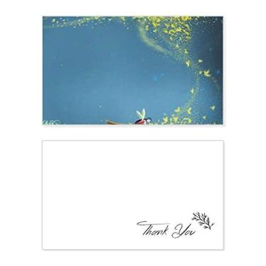 Imagem de Luminária noturna silenciosa para barco, fada, pintura fuying cartão de agradecimento, aniversário, agradecimento, casamento, agradecimento