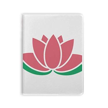 Imagem de Caderno de flores com folha de lótus e pasta de goma