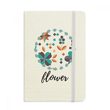 Imagem de Caderno de pintura de plantas com pixel de flor com capa dura em tecido oficial diário clássico