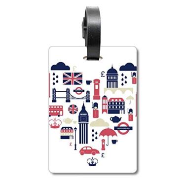 Imagem de Heart London Bridge UK Big Ben Mala Etiqueta para Bagagem Cartão de Bagagem Scutcheon Etiqueta