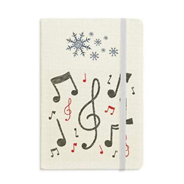 Imagem de Caderno de notação musical com estampa colorida e flocos de neve para inverno