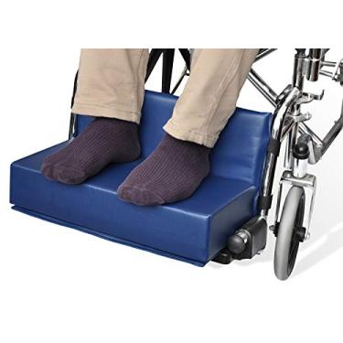 Imagem de NYOrtho Almofada de elevação para descanso de pé para cadeira de rodas – Protetor de almofada para perna | Protege facilmente com alça de liberação rápida, 3" Foot Platform, Seat Widths 16" - 20"