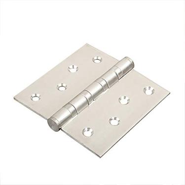 Imagem de Dobradiça de aço inoxidável 44, 4 peças, 10 cm, Dobradiça de aço inoxidável grossa alargada 10 cm, Dobradiça de aço inoxidável 3.0 de espessura