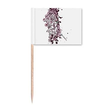 Imagem de Bandeiras japonesas Ninja Sakura Art Palito Marcador Topper Decoração de festa