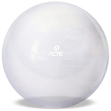 Imagem de Bola de Pilates 65cm, Transparente, C/Bomba de Ar, T9-T, Acte Sports