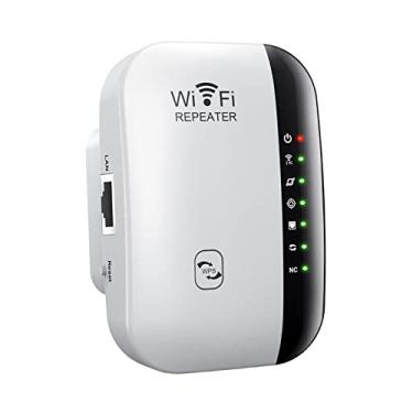 Imagem de Amplificador de sinal extensor WiFi com porta Ethernet Configuração rápida compacta Repetidor de Internet Reforço de rede para café Hotel Office Home
