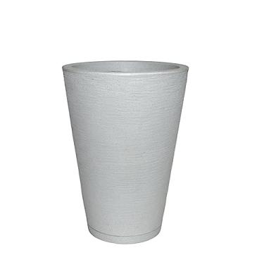 Imagem de Vaso Planta Decorativo Jardim Polietileno Coluna Redonda 34x50 Cor:Cinza