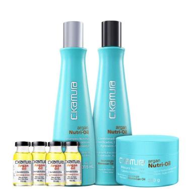 Imagem de C.Kamura Argan Nutri-Oil Nutrição Antifrizz Kit BLZ