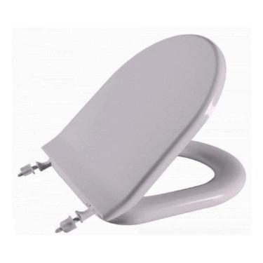 Imagem de Assento Sanitário Calypso Cinza Platina (Claro) Tampa para Vaso Incepa Almofadado