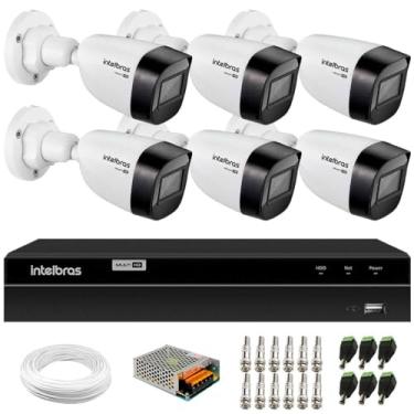 Imagem de Kit 6 Câmeras Intelbras Vhd 1130 B Hd 720p com Lente 2.8mm Visão Noturna 30m Resistente à Chuva Ip67 + Dvr Intelbras Mhdx 1208 8 Canais