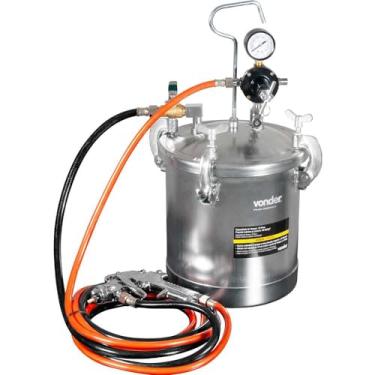 Imagem de Tanque de pressão com pistola para pintura, 10 litros, VONDER