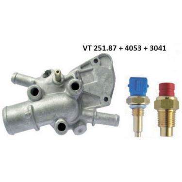 Imagem de Kit Válvula Termostática + Plug Temperatura Palio Siena 1.0 1.5 Strada Working 1.5 Com Ar Condicionado - MTEK20008