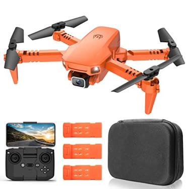 Imagem de SAGNUS RC Drone com Câmera 4K Dual Camera WiFi Mini Dobrável com Função Trajetória Voo Modo sem Cabeça Voo 3D com Bolsa de Armazenamento 3 Bateria