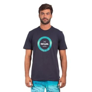 Imagem de Camiseta Rip Curl Circle 10m Filter - Masculina, Cor: Preto, Tamanho: M