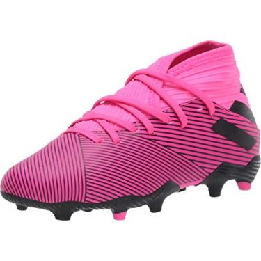 Imagem de T nis de futebol infantil Adidas Nemeziz 19,3 Firm Ground, Shock Pink/Black/Shock Pink, 4 Big Kid