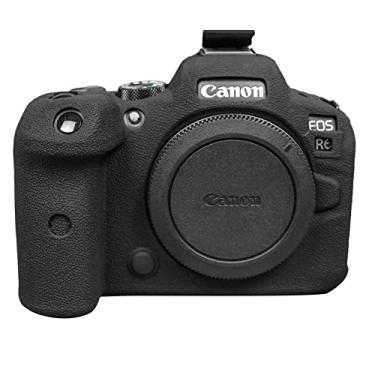 Imagem de Rieibi Capa para câmera EOS R6 R6 Mark II, capa de silicone para câmera digital Canon eos R6 R6 Mark II, capa protetora de silicone para Canon R6 R6 Mark II - Preto