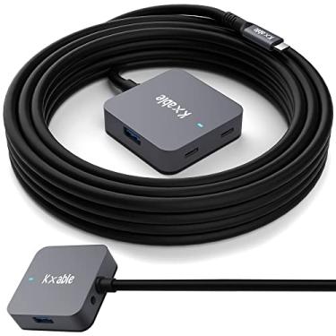 Imagem de Hub USB C atualizado, cabo expansor de várias portas USB 3,1 m, cabo de extensão USB 3.1 C longo com 4 portas (2 portas USB-A + 2 portas USB-C), hub divisor USB C Y, macho tipo C para fêmea + cabo