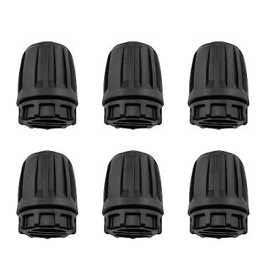 Imagem de Conexões de irrigação de 1/5.1 cm Plugue de extremidade DGZZI 6 peças Conectores de plugue de extremidade travada farpada para conectores de tubos de gotejamento de 16 mm, tampas de extremidade