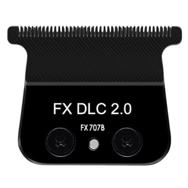 Imagem de Lâmina de reposição FX DLC para todos os aparadores BaBylissPRO FX787 e FX726, lâminas de substituição FX707B DLC 2.0 compatíveis com lâminas de aparador BaByliss PRO Barberology, preta